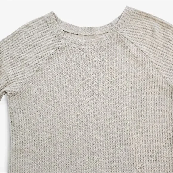 American Eagle Soft & Sexy Plush Waffle Knit Round Neck Long Sleeve Sweater M - Picture 4 of 10